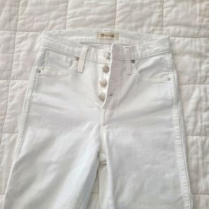 Madewell high rise skinny crop white jeans size 25